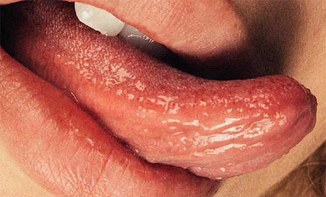 Licking lips