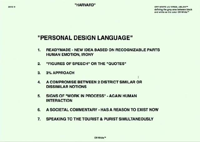 Virgil Abloh’s – Personal Design Language